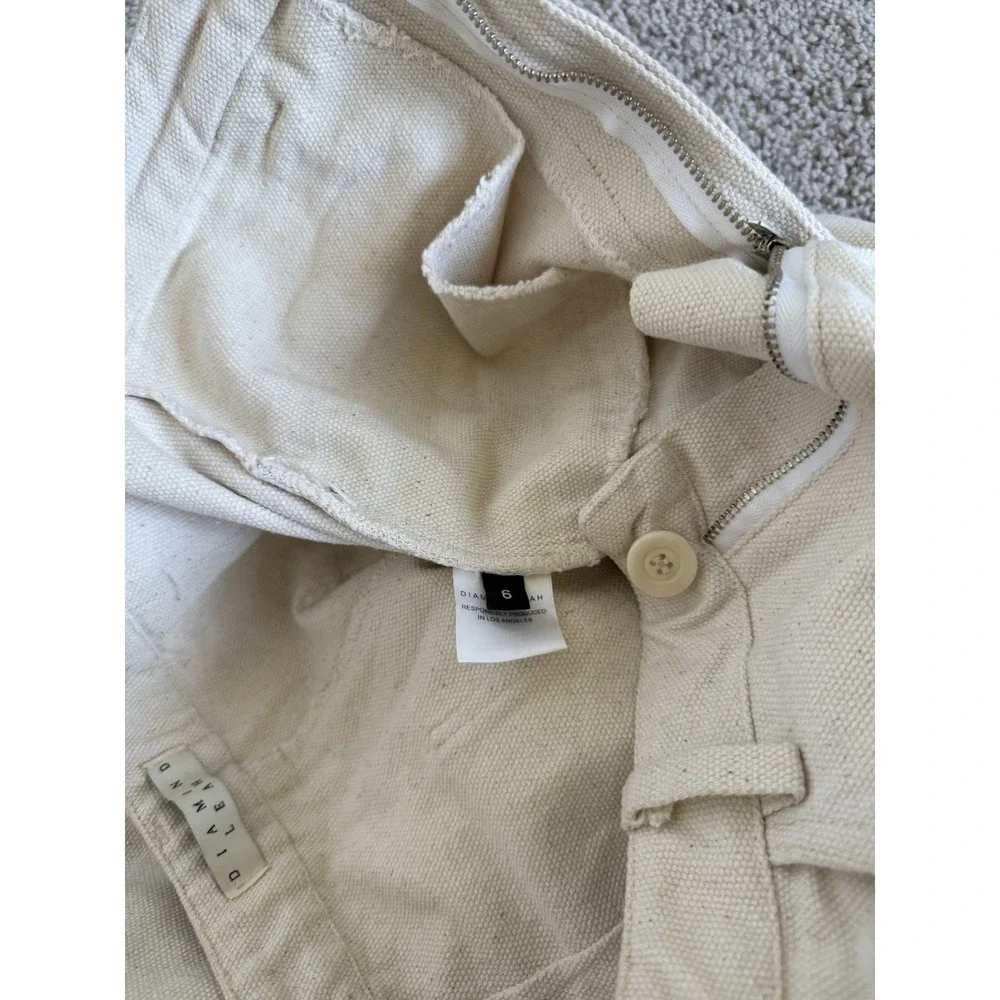 diamond‎ leah rigid pants natural Size 6 Minimalist Organic